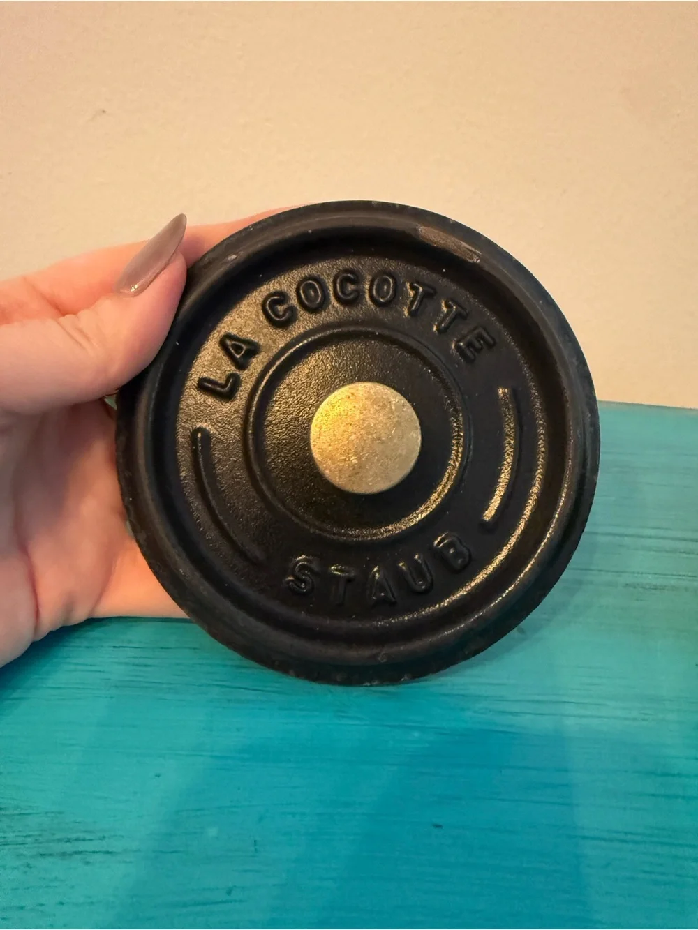 Staub Mini Round Cast Iron Cocotte No. 10 Black Made in France with Lid
